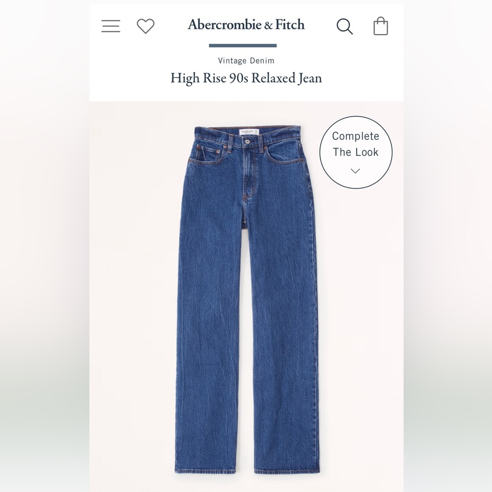 Abercrombie High Rise 90’s relaxed Jean